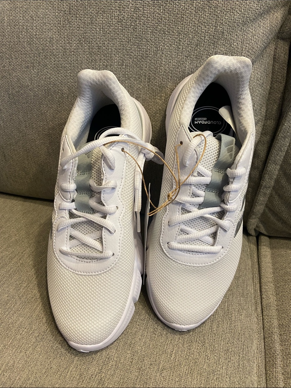 adidas Women's White Athletic Sneakers - Lightweight Cloudfoam Style